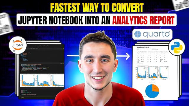 Fastest way to Convert Jupyter Notebooks into Analytics Reports! (using Quarto)
